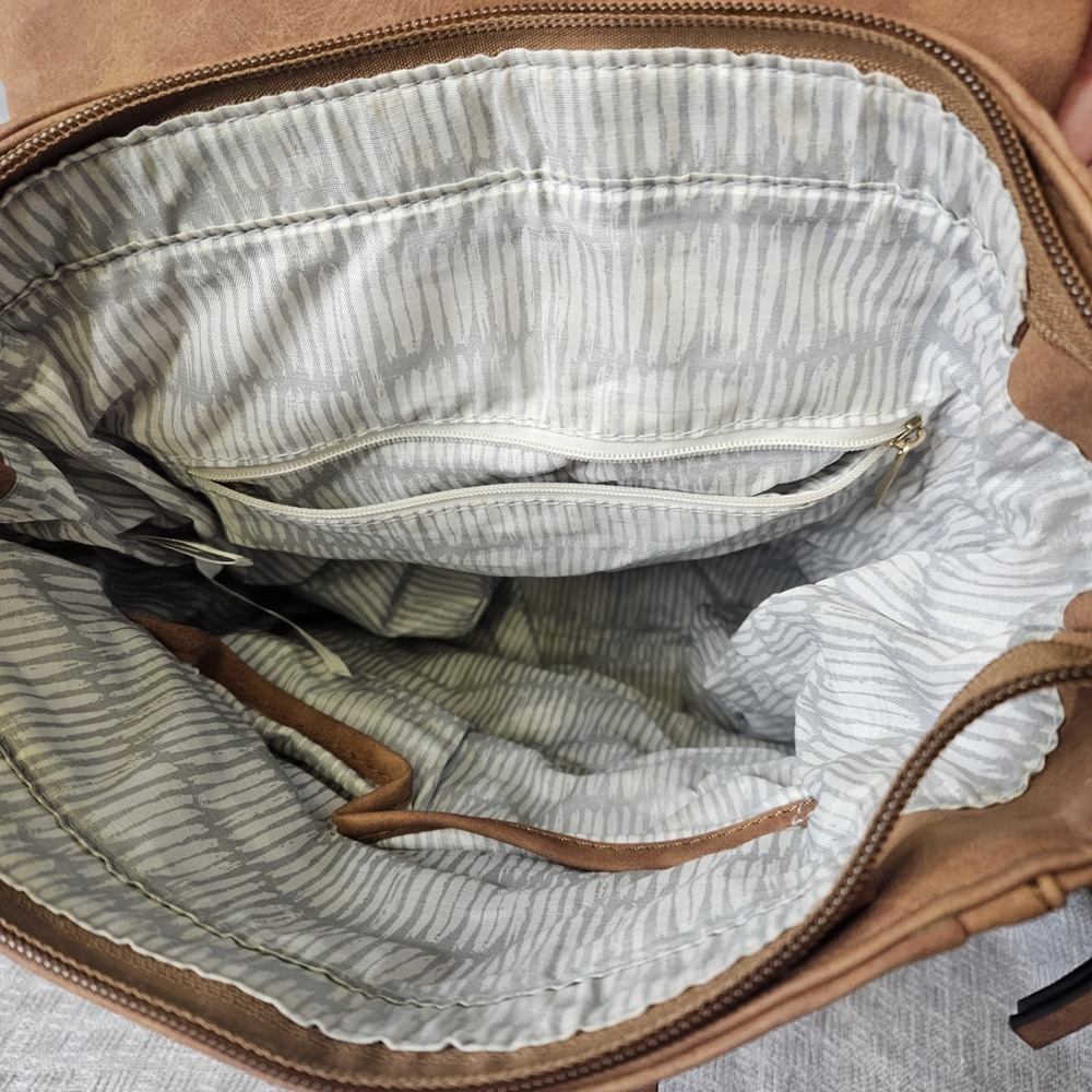 Backpack/ Carry All made from faux leather with a stamped/embossed‎ finish. - Picture 9 of 14